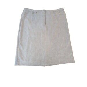 SANDRO Paris Sportswear Pencil Skirt Straight Fit Light Grey Sleek US 14
